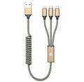 Nabíjecí kabel PLUS B5096, 3v1 zlatý