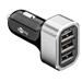 Napájecí 12-24V autoadaptér na 3x USB 5.5A černý, ID Chip