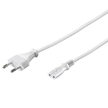 Napájecí kabel 2pinový 1,8m (k el.spotřebičům) bílý