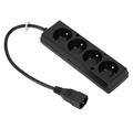 Napájecí redukce 230V k UPS - 1x IEC C14 na 4x CEE 7/5 (FR / CZ), max.10A, délka 30 cm