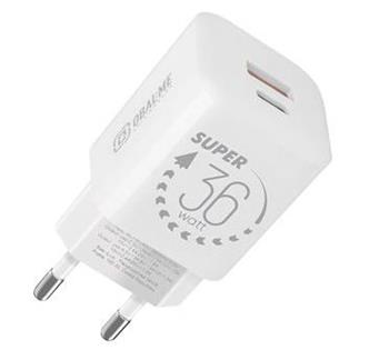 OBAL:ME GaN Cestovní Nabíječka USB-A + USB-C 36W White