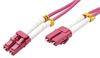 Optický patchkabel LC-LC 50/125 (multimode), duplex, OM4, 3m