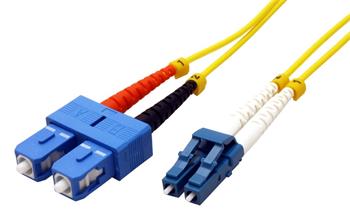 Optický patchkabel LC/SC 9/125 (single mode), duplex, 1m