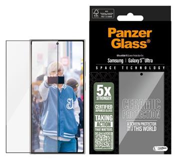 PanzerGlass Ceramic Samsung Galaxy S25 Ultra s instalačním rámečkem