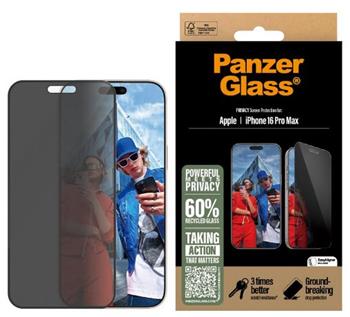 PanzerGlass Privacy Apple iPhone 16 Pro Max s instalačním rámečkem