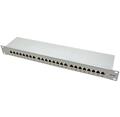 Patchpanel 19" kat. 6a STP, 24 portů, šedý