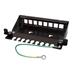 Patchpanel pro keystone moduly STP, 8 portů, neosazený, černý