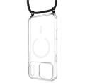 Pouzdro FIXED MagPure Neck s černou šňůrkou na krk pro Apple iPhone 17 Pro Max