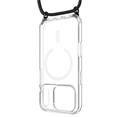 Pouzdro FIXED MagPure Neck s černou šňůrkou na krk pro Apple iPhone 17 Pro