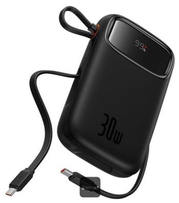 Powerbanka Baseus Qpow2 20000mAh, 30W, s kabelem USB-C černá