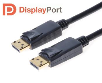 PremiumCord DisplayPort 1.3/1.4 přípojný kabel M/M, zlacené konektory, 2m
