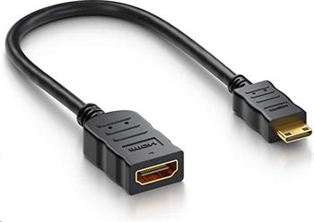 PremiumCord Flexi adaptér HDMI Typ A samice - mini HDMI Typ C samec pro ohebné zapojení