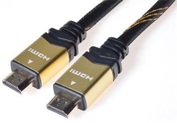 PremiumCord HDMI 2.0 High Speed + Ethernet kabel HQ, zlacené konektory, 3m