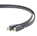 PremiumCord HDMI High Speed + Ethernet plochý kabel, zlacené konektory, 3m