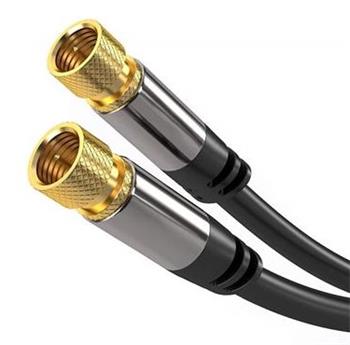 PremiumCord Satelitní antenní HQ kabel F male - F male (135 dB) 4x stíněný 5m