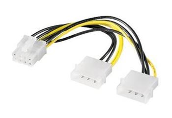 Redukce napájení 8 PIN konektoru pro PCI-E karty ze zdroje 2x5.25"