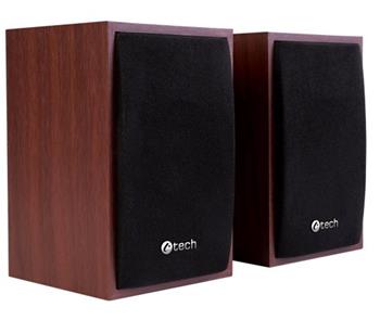 Repro C-TECH SPK-09, 2.0, dřevěné, USB