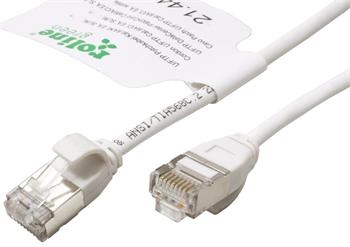 Roline GREEN U/FTP patchkabel kat. 6a, tenký, LSOH, 1m, bílý