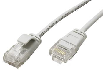 Roline GREEN UTP patchkabel kat. 6a, tenký, LSOH, 3m, šedý