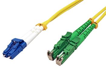 Roline Optický patchkabel E2000(APC) - LC(UPC), 9/125 (singlemode), LSOH, duplex, OS2, 0,5m