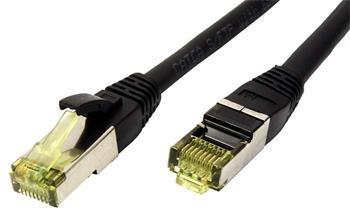 Roline S/FTP patchkabel kat. 6a, venkovní, TPE, LSOH, 0,3m, černý