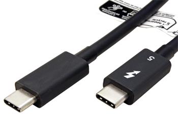 Roline Thunderbolt 5 kabel, USB C(M) - USB C(M), 80Gb/s, PD 240W, černý, 0,5m