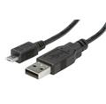 Roline USB 2.0 kabel, USB A(M) - microUSB B(M), 0,8m, černý