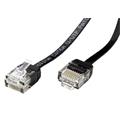 Roline UTP patchkabel kat. 6a, tenký, plochý, 1m, černý