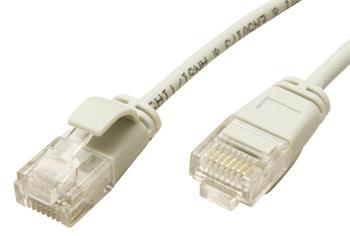 Roline UTP slim patchkabel kat. 6a, LSOH, 0,15m, šedý