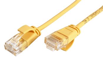 Roline UTP slim patchkabel kat. 6a, LSOH, 2m, žlutý