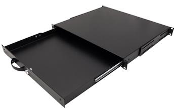 Roline Uzamykatelná zásuvka do 19" rozvaděče, 1U, 400mm, černá