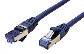 S/FTP patchkabel kat. 6a, LSOH, 0,15m, modrý