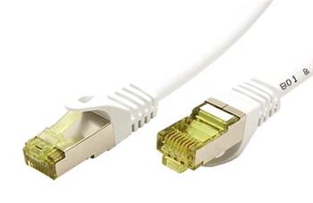 S/FTP patchkabel kat. 7, s konektory RJ45, LSOH, 2m, bílý