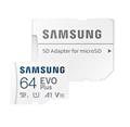 Samsung micro SDXC 64 GB EVO Plus + SD adaptér bílá