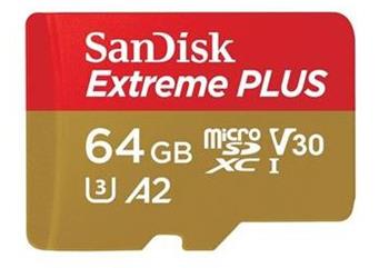 SanDisk Extreme PLUS microSDXC 64GB 200MB/s + adaptér