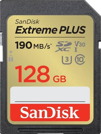 SanDisk Extreme PLUS SDXC 128GB 190MB/s V30 UHS-I