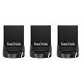 SanDisk Flash Disk 32GB Ultra Fit Flash Drive, Černá, 3 Pack