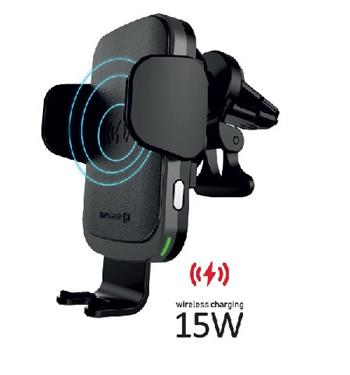 SMART DRŽÁK DO VENTILACE AUTA S BEZDRÁTOVÝM NABÍJENÍM 15W SWISSTEN S-GRIP W2-AV5
