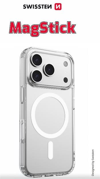 Swissten pouzdro clear Jelly MagStick pro Apple iPhone 17 PRO transparentní