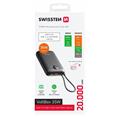 Swissten Power bank VOLTBOX 35W 20000 mAh s integrovanými kabely - USB-C, A, Lightning / černá