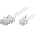 Telefonní kabel RJ45 - RJ11, 6m bílý