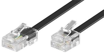 Telefonní kabel RJ45 - RJ11, 6m černý