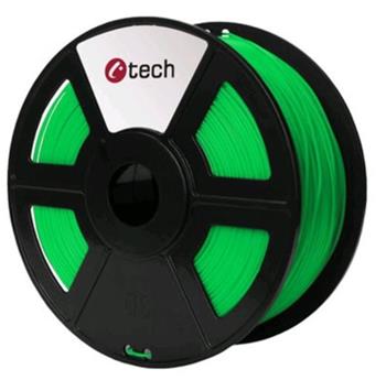 Tisková struna (filament) C-TECH, PLA, 1,75mm, 1kg, fluorescenční zelená