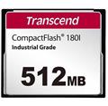 Transcend 512MB INDUSTRIAL TEMP CF180I CF CARD, (MLC) paměťová karta (SLC mode), 85MB / s R, 70MB / s W