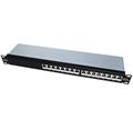 TRENDnet Patchpanel 19" kat. 6a STP, 16 portů, černý