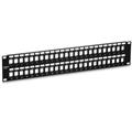 TRENDnet Patchpanel pro keystone 19", UTP, 48 portů, neosazený, 2U, černý