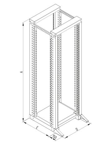 Triton 19" stojan 37U dvoudílný 600hl.