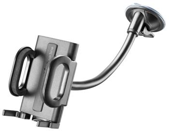 Univerzální držák s přísavkou Cellularline Pilot Flexi pro mobilní telefony, černý