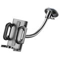 Univerzální držák s přísavkou Cellularline Pilot Flexi pro mobilní telefony, černý
