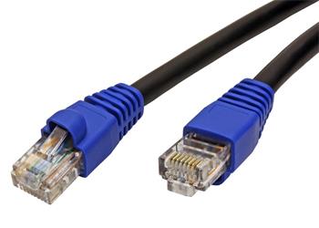 UTP kat. 6 venkovní patchkabel, modrá krytka, 50m, černý
